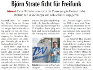 Björn Strate ficht für Freifunk - LZ vom 23.08.2018